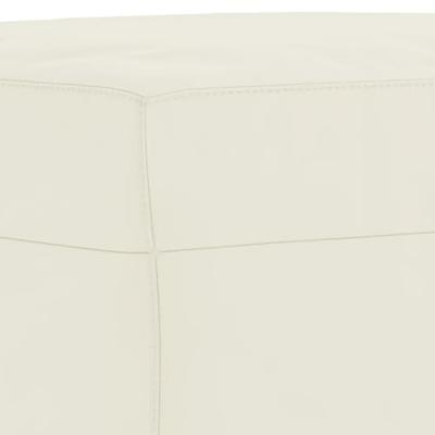 3-delige Loungeset fluweel crèmekleurig