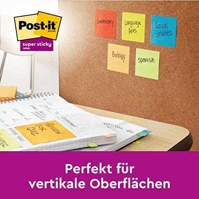 Post-it Super Sticky notes XL Oasis, 90 vel, ft 101 x 101 mm, gelijnd, geassorteerde kleuren, pak van 6 b Post-it Super Sticky notes XL Oasis, 90 vel, ft 101 x 101 mm, gelijnd, geassorteerde kleuren, pak van 6 b