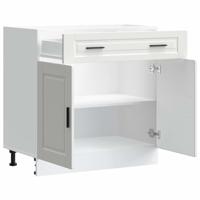 Keuken onderkast "Porto" bewerkt hout wit - thumbnail