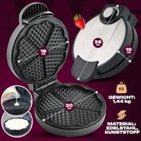 Clatronic WA 3492 Wafelijzer Anti-aanbaklaag Zwart, RVS - thumbnail