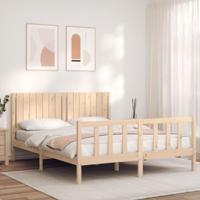 Bedframe zonder matras massief grenenhout 160x200 cm - thumbnail