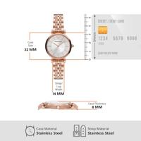 Emporio Armani AR11446 Horloge Gianni T-Bar staal rosekleurig-wit 32 mm - thumbnail