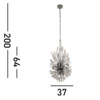 Searchlight HanglampPeacock - 86012-14CC - thumbnail