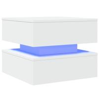 Salontafel met LED-verlichting 50x50x40 cm wit - thumbnail