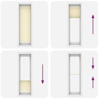 Pliss rolgordijn 55x200 cm stofbreedte 54,4 cm polyester crme - thumbnail