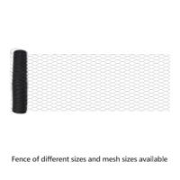 VidaXL Hexagon hek grijs 0,6 x 25 m pvc - thumbnail