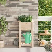 VidaXL Tuin bloempot beige 45 x 45 x 76,5 cm massief vurenhout - thumbnail