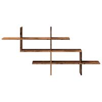 Wandschap 124,5x18x60,5 cm bewerkt hout oud houtkleurig - thumbnail