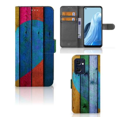 OPPO Find X5 Lite | Reno 7 5G | Book Style Case | Wood Heart - Cadeau voor je Vriend