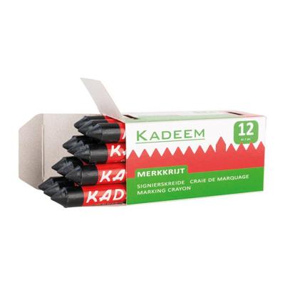 Markeerkrijt aftekenkrijt doos zwart 12 stuks