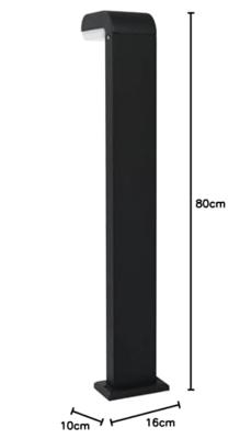 VidaXL Led-buitenlamp 9 w ovaal zwart