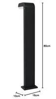 LED-buitenlamp 9 W ovaal zwart - thumbnail