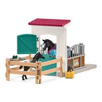 Schleich horse club paardenbox met merrie en veulen 42611 - thumbnail