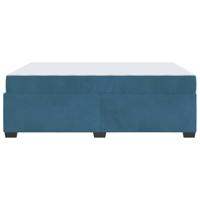 Bedframe met matras Donkerblauw 160 x 200 cm Fluweel - thumbnail