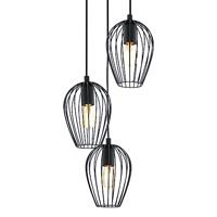 Eglo Vintage hanglampNewtown Disk 3-lichts 38cm zwart - 49479 - thumbnail