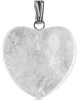 Hanger hart 20mm bergkristal - thumbnail