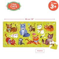Banana Panda - ik hou van katten puzzel - 60st. - thumbnail