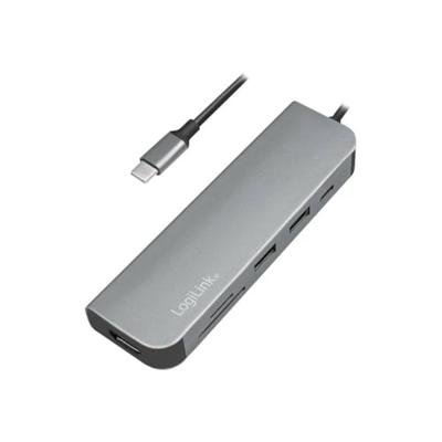 LogiLink UA0343 USB-C (USB 3.2 Gen 2) multiport hub Aluminium