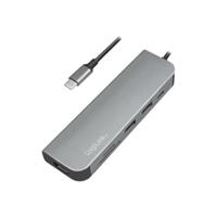LogiLink UA0343 USB-C (USB 3.2 Gen 2) multiport hub Aluminium - thumbnail