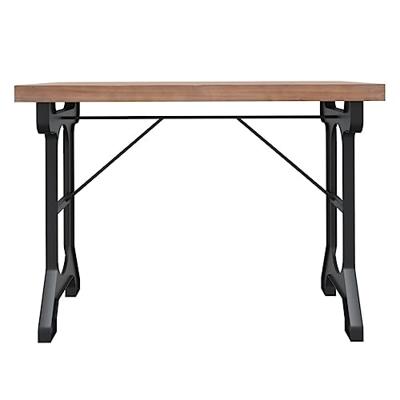 Eettafel 110x65x82 cm massief vurenhout en ijzer Eettafel 110x65x82 cm massief vurenhout en ijzer