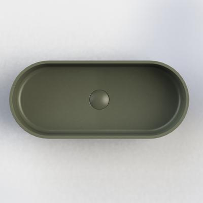 Arcqua Case waskom - 60x26cm - Ovaal - Cast marble Mat groen WAS390001 Arcqua Case waskom - 60x26cm - Ovaal - Cast marble Mat groen WAS390001