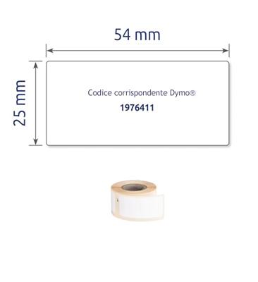 Avery-Zweckform Rol met etiketten Compatibel vervangt DYMO 1976411 25 x 54 mm Folie Wit 160 stuk(s) Permanent hechtend Universele etiketten A1976411 Avery-Zweckform Rol met etiketten Compatibel vervangt DYMO 1976411 25 x 54 mm Folie Wit 160 stuk(s) Permanent hechtend Universele etiketten A1976411