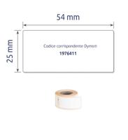 Avery-Zweckform Rol met etiketten Compatibel vervangt DYMO 1976411 25 x 54 mm Folie Wit 160 stuk(s) Permanent hechtend Universele etiketten A1976411 - thumbnail
