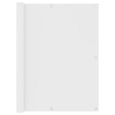 VidaXL Balkonscherm 120x600 cm oxford stof wit