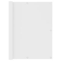 VidaXL Balkonscherm 120x600 cm oxford stof wit - thumbnail