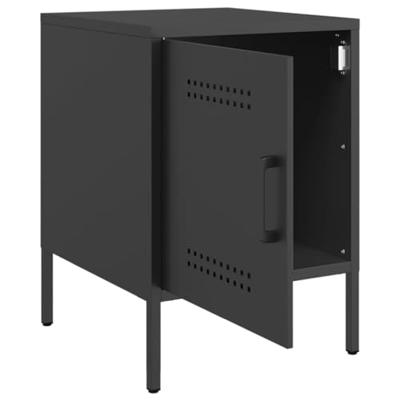 Nachtkastjes 2 st 36x39x50,5 cm staal zwart