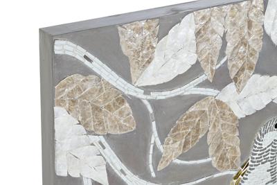 Canvas DKD Home Decor Beige Grijs Blad van een plant 90 x 4 x 70 cm