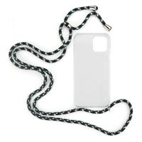 Shop4 - iPhone 12 mini Hoesje - Zachte Back Case met Koord Camouflage Groen - thumbnail