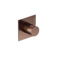 Inbouw Douchemengkraan Hotbath Cobber 1-hendel Vierkant Geborsteld Koper PVD - thumbnail