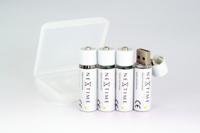 USB-oplaadbare AA-batterijen, 2 stuks - thumbnail