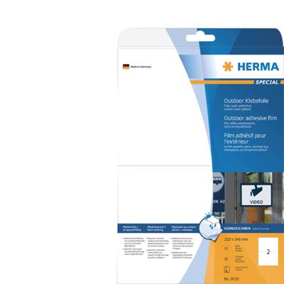 Etiket herma 9535 a5 210x148mm 20st folie wit Etiket herma 9535 a5 210x148mm 20st folie wit