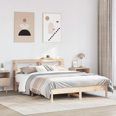 Bedframe zonder matras massief grenenhout 140x190 cm