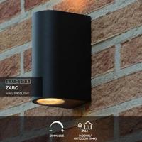 Lucide ZARO - Wandspot / Wandlamp Binnen/Buiten - 2xGU10 - IP65 - Zwart - thumbnail