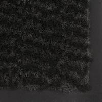 VidaXL Droogloopmat rechthoekig getuft 90x150 cm zwart - thumbnail