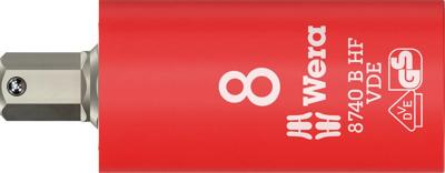 Wera 8740 B VDE HF Binnenzeskant Zyklop Bitdop, geïsoleerd, met 3/8"-aandrijving, met vasthoudfunctie, 8 x 55 mm - 05004903001