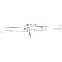 Doos met onderdelen voor schuifdeur 152,5 cm staal zwart - thumbnail