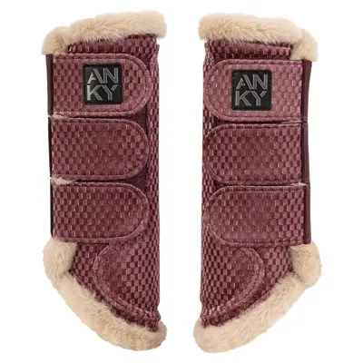 Anky Beenbeschermers ATB25005 Proficient Check Velvet bordeaux maat:m