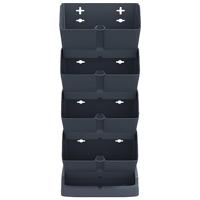 Plantenbakkenset 4 st verticaal polypropeen antracietkleur - thumbnail