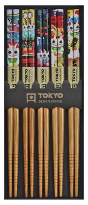 Japanse Gelukskat Eetstokjes - Tokyo Design Studio - 5 paar