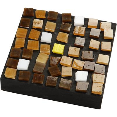 Creativ Company Glas mozaiek tegels, afm 10x10 mm, dikte 3 mm, ca. 700 stuk, 454 gr/ 1 doos