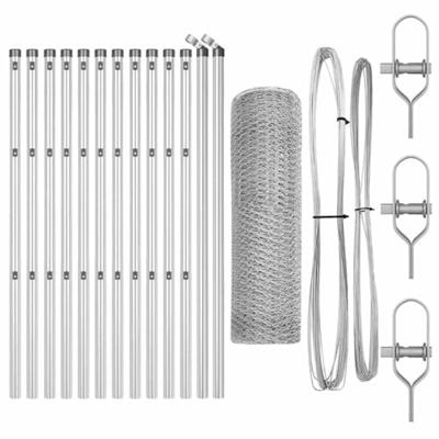 VidaXL Afrasteringspaal zilver 25 x 0,5 m (13 mm gaas) staal VidaXL Afrasteringspaal zilver 25 x 0,5 m (13 mm gaas) staal