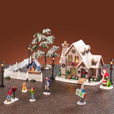 Kerstdorpminiatuur White Christmas Set 15x45x25 cm - Lemax