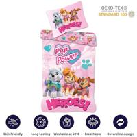 Paw Patrol Pup Power peuterdekbedovertrek - roze - 100 x 135 cm - thumbnail
