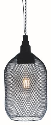 Luxform hanglamp Samba solar 15 x 30 cm staal zwart