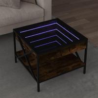 Salontafel met Infinity LED 50x50x38 cm gerookt eikenkleurig - thumbnail