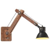 Wandlamp industrieel rond E27 zwart - thumbnail